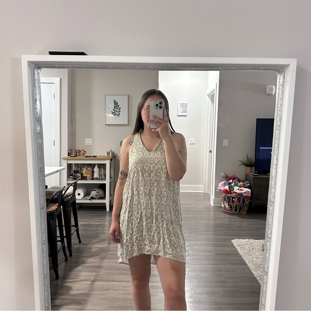 3/$20⚡️Freedom Trail By Kyodan Leopard Animal Print Knee Length High Low Dress - Picture 10 of 13